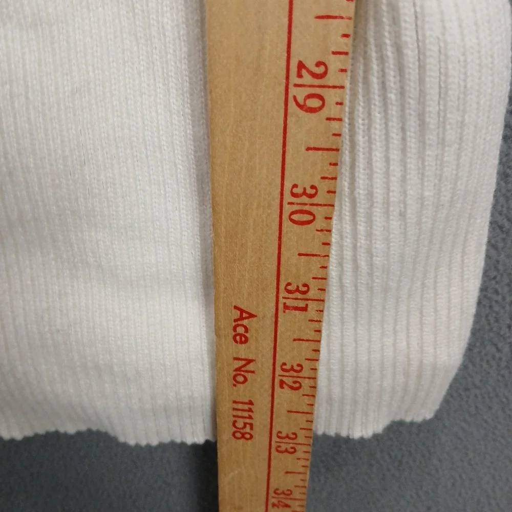 Say What Sweater Dress Womens Medium‎ White Ribbed Knit Long Sleeve Turtleneck